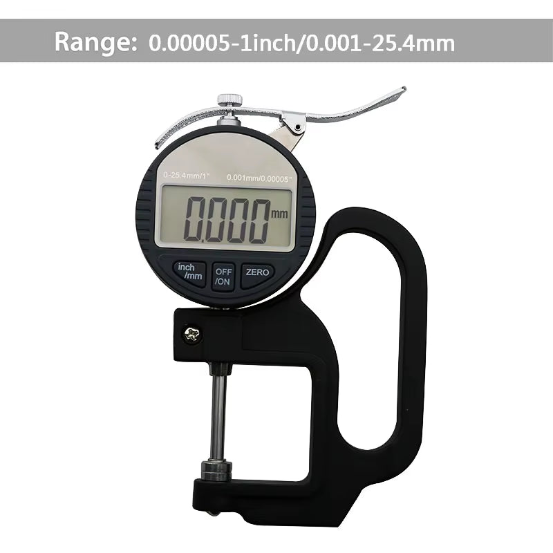 0.01Mm / 0.001Mm Electronic Thickness Gauge 12.7Mm 25.4Mm Digital Micrometer Thickness Meter Micrometro Thickness Tester