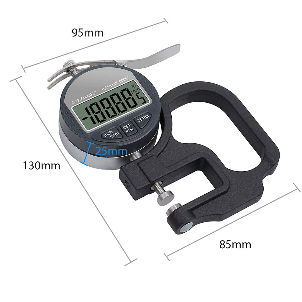 0.01Mm / 0.001Mm Electronic Thickness Gauge 12.7Mm 25.4Mm Digital Micrometer Thickness Meter Micrometro Thickness Tester